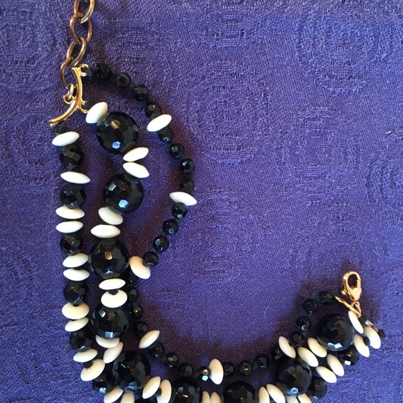 Rare CHAN LU Black and Cream 3 Strand Bracelet - Picture 1 of 4